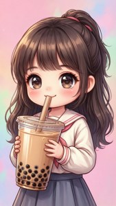 Kawaii Girl with Boba