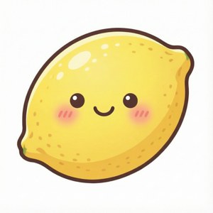 Kawaii Lemon Face