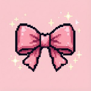 Kawaii Pink Pixel Bow