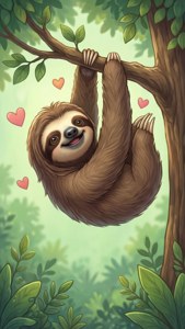 Kawaii Sloth Hanging