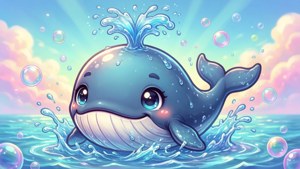 Kawaii Whale Splash