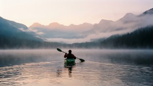 Kayaker in Morning Mist
