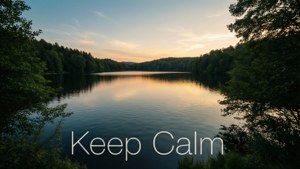 Keep Calm Lake Sunset