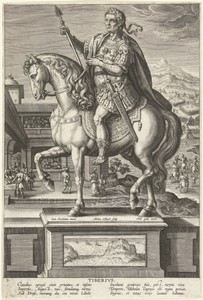 Keizer Tiberius te paard