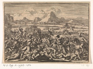 Keizerlijke leger door de Fransen verslagen bij Mázia in Valtellina en in de Adige gejaagd, 1635