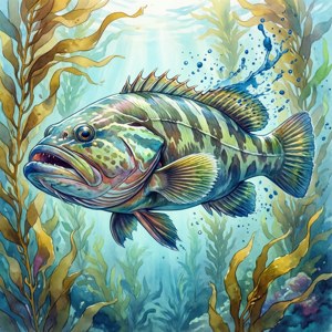 Kelp Forest Watercolor