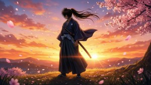 Kenshin at Sunset