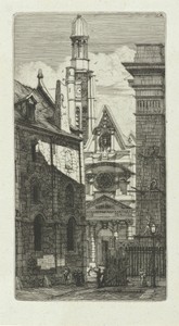 Kerk Saint-Etienne du Mont bij Collège Montaigu en Panthéon in Parijs