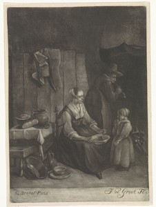 Keuken met drie figuren