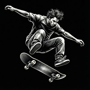 Kickflip SVG Skateboarder