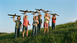 Kids Flying Model Planes