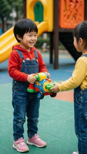 Kids Sharing Toy