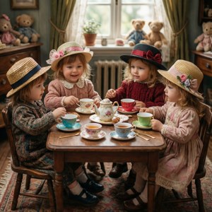 Kids Tea Party with Toys