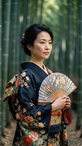 Kimono in Bamboo Forest