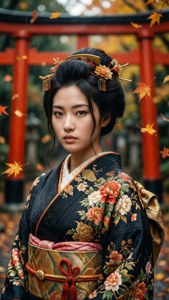 Kimono Mai in Autumn