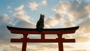 Kinako at Torii
