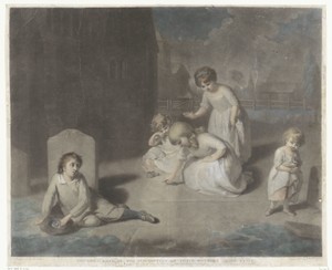 Kinderen op een begraafplaats