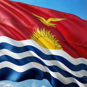 Kiribati Flag Close-up