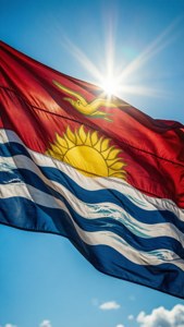 Kiribati Flag Waving