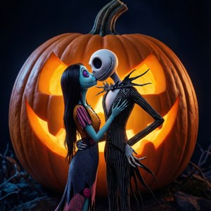 Kiss by the Jack-O-Lantern