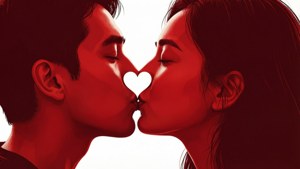 Kiss Silhouette Heart