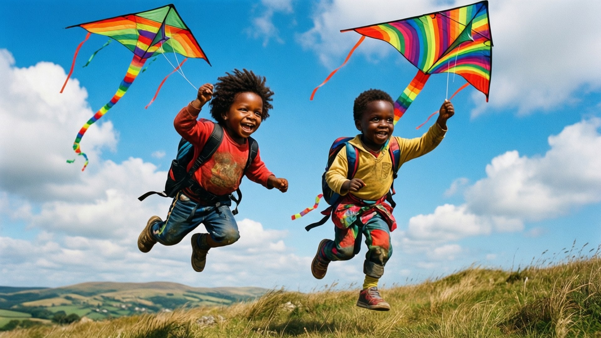 Kite Flyers by Wallpapers.art Studio