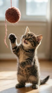 Kitten and Yarn