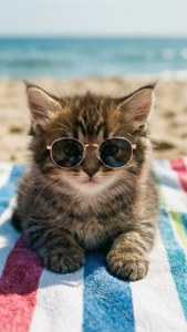 Kitten at the Beach