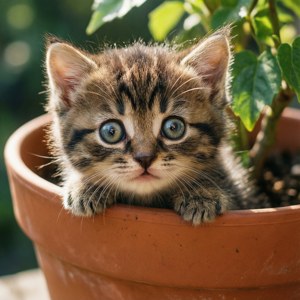 Kitten in a Pot