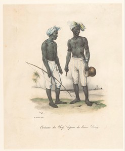 Kleding van de leiders van de Havre-Dorey in Papoea-Nieuw-Guinea