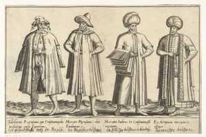 Kleding van handelaren in Constantinopel rond 1580