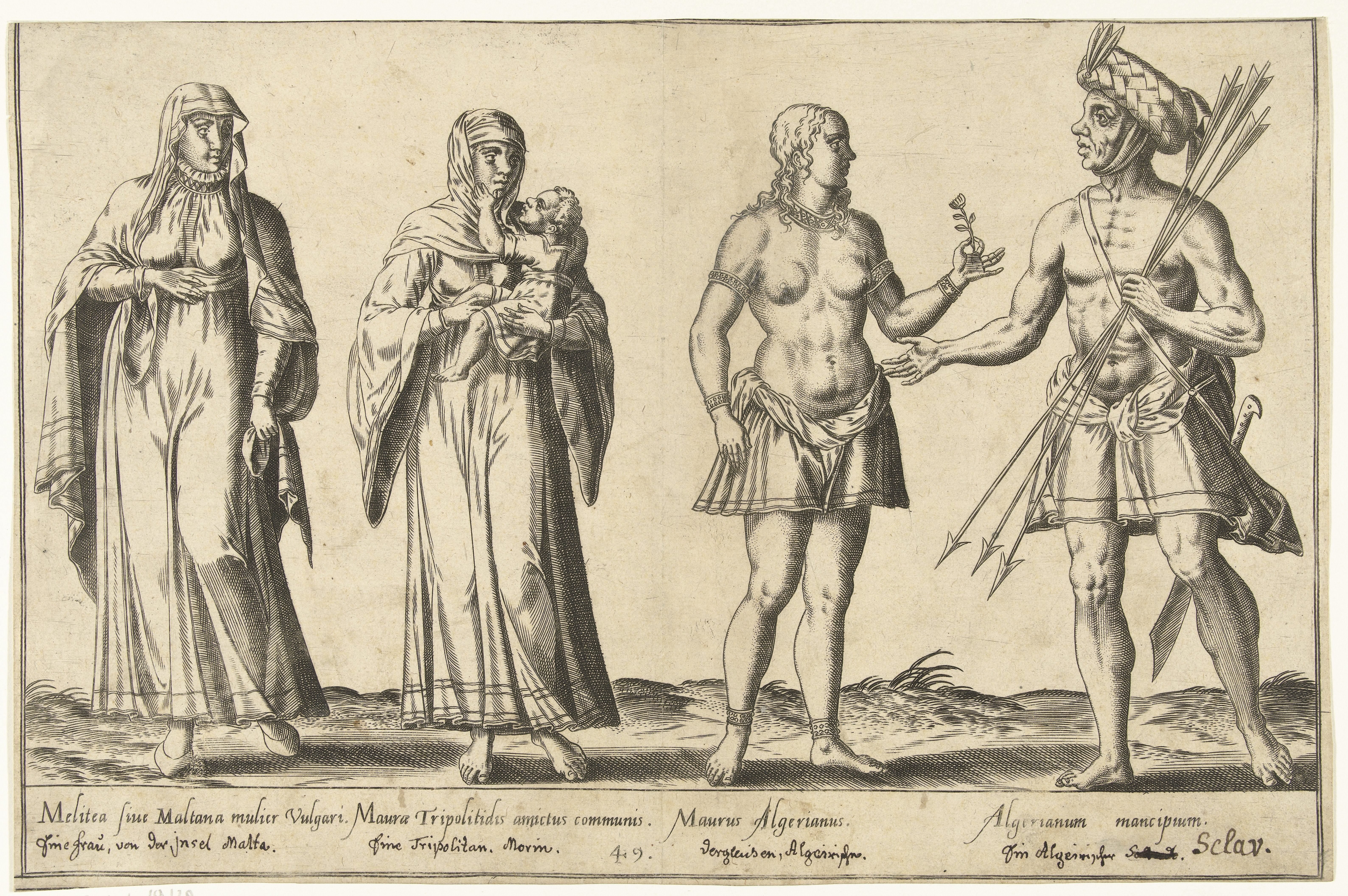 Kleding van Mediterrane volkeren rond 1580 by Abraham de Bruyn