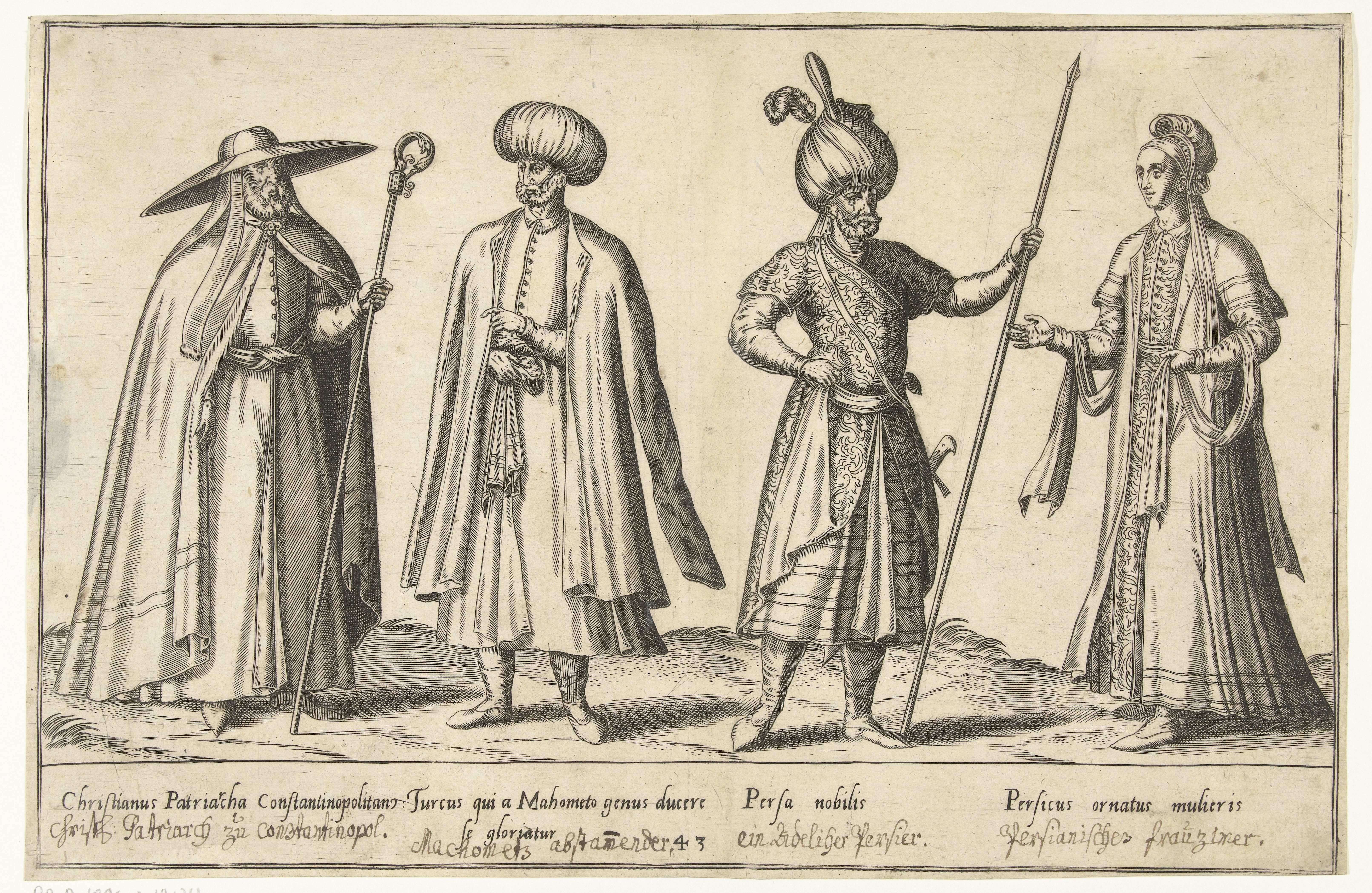 Kleding van Ottomanen en Perzen rond 1580 by Abraham de Bruyn