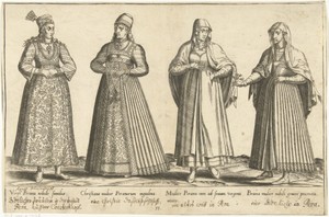 Kleding van vrouwen uit Constantinopel rond 1580
