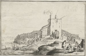 Klein fort aan een rivier