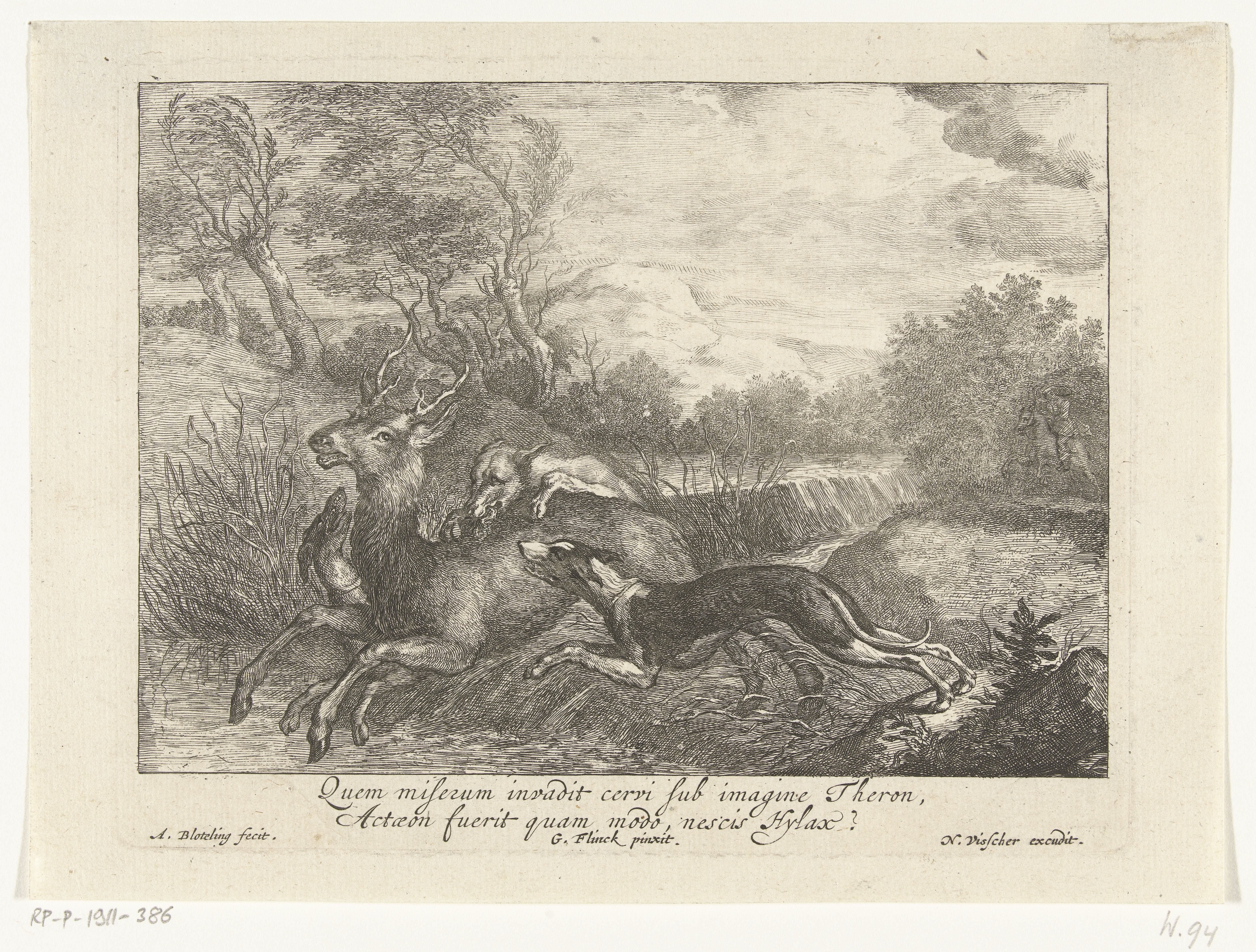 Kleine hertenjacht by Abraham Bloteling