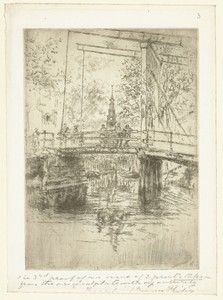 Kleine ophaalbrug in Amsterdam
