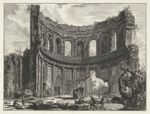 Kleine paleis in Villa Adriana te Tivoli