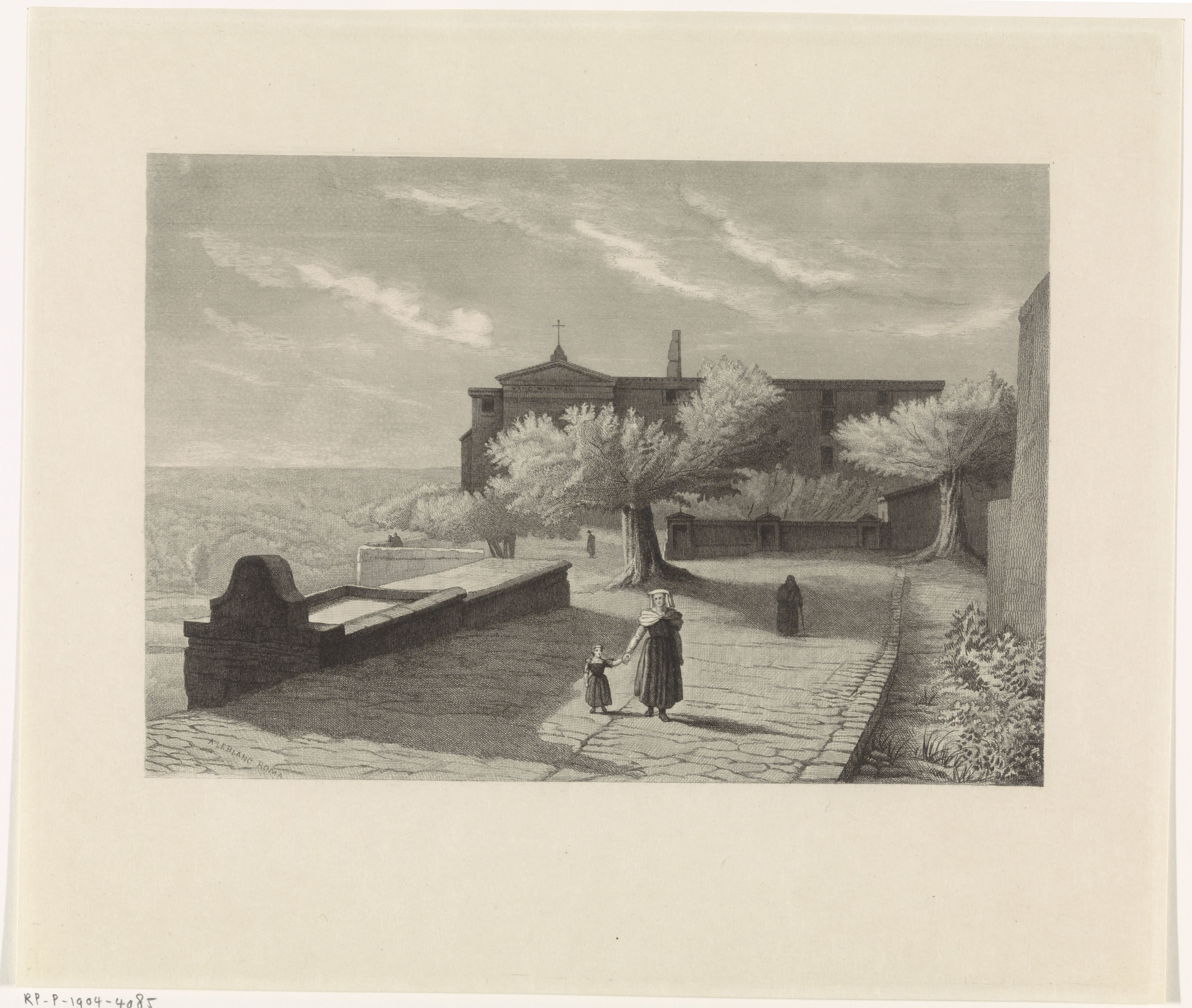 Klooster bij Frascati by Edouard Taurel