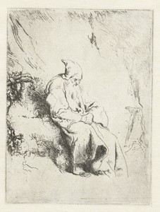 Kluizenaar met crucifix