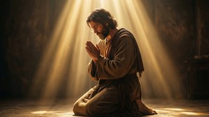Kneeling in Divine Light