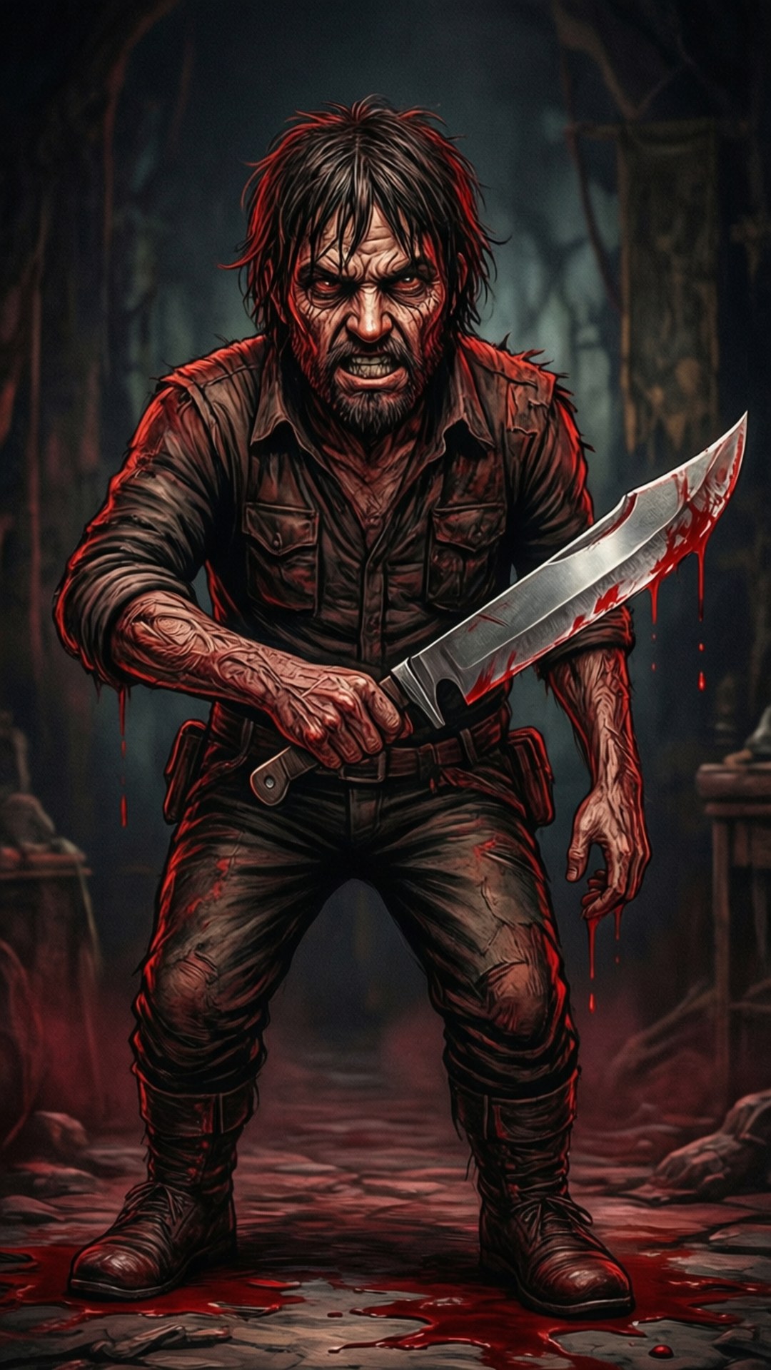 Knife in Hand by Wallpapers.art Studio