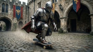 Knight on a Skateboard