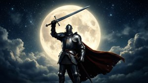 Knight Under Moon