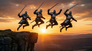 Knights at Sunset