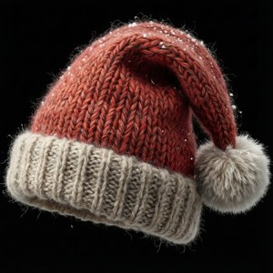 Knit Pom-Pom Santa Hat