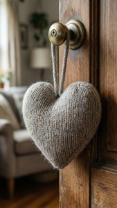 Knitted Heart Decoration
