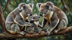 Koala Family Portrait