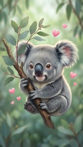 Koala Hug Hearts