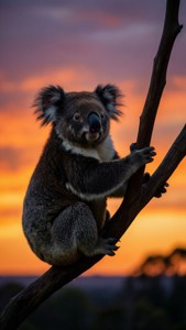 Koala Sunset Silhouette